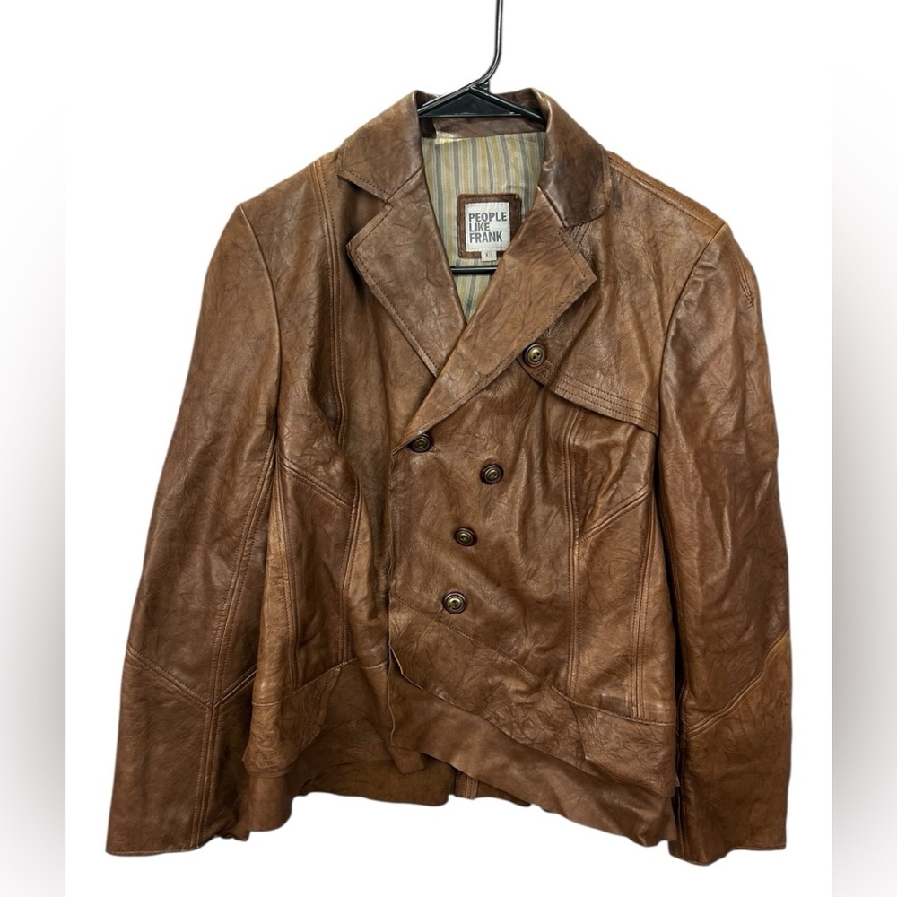 Beautiful vintage brown leather jacket